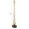 51" Aluminum Tall Linked Floor Abstract Sculpture with Black Base